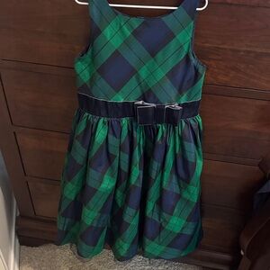 Janie and Jack size 7 Plaid Green and Blue Kids Dress. Holiday Christmas